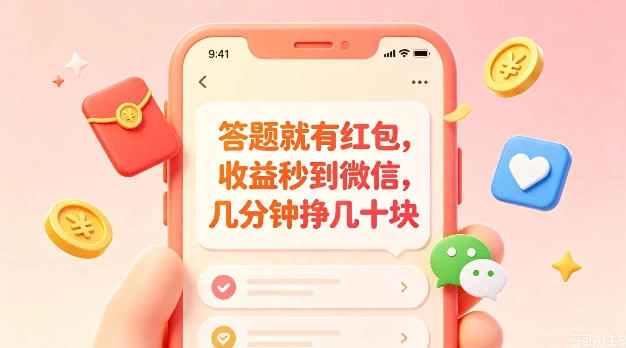 答题就有红包，收益秒到微信，几分钟挣几十块，学生党上班族宝妈都可以玩【揭秘】