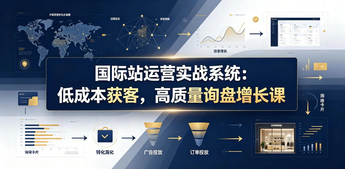 国际站运营实战系统：低成本获客，高质量询盘增长课（更新26年）