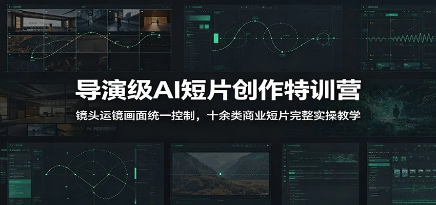 导演级AI短片创作特训营:镜头运镜画面统一控制,十余类商业短片完整实操教学(更新) 导演级AI短片创作特训营:镜头运镜画面统一控制,十余类商业短片完整实操教学(更新)