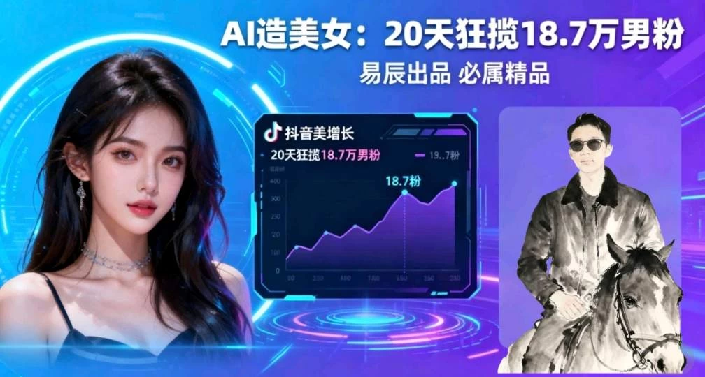 副业拆解:手把手教学用AI制作“氛围感”美女动图,在抖音引流男粉就这么简单