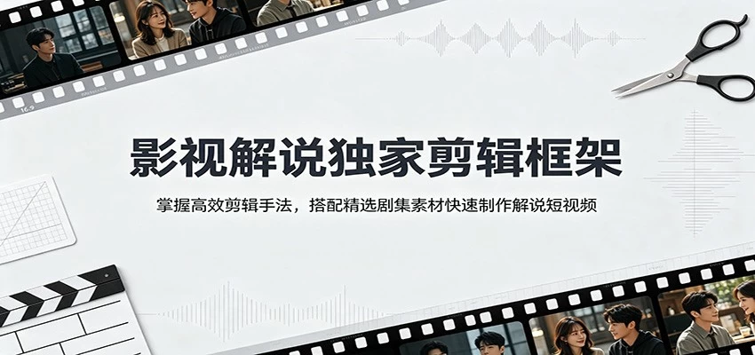 影视解说独家剪辑框架:掌握高效剪辑手法,搭配精选剧集素材快速制作解说短视频 影视解说独家剪辑框架:掌握高效剪辑手法,搭配精选剧集素材快速制作解说短视频