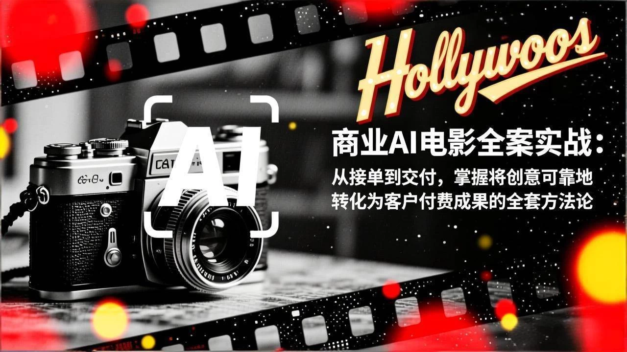 （17092期）商业AI电影全案实战：从接单到交付，掌握将创意可靠地转化为客户付费成果的全套方法论