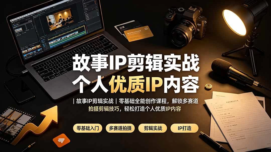 (19550期)故事IP剪辑实战|零基础全能创作课程,解锁多赛道拍摄剪辑技巧,轻松打造个人优质IP内容 (19550期)故事IP剪辑实战|零基础全能创作课程,解锁多赛道拍摄剪辑技巧,轻松打造个人优质IP内容