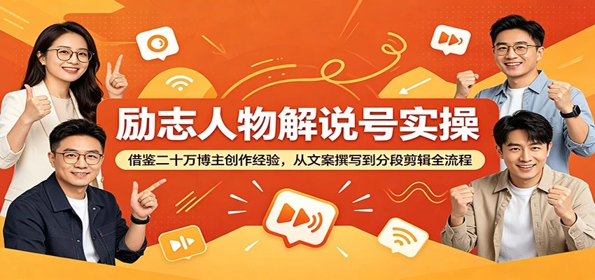 励志人物解说号实操:借鉴二十万博主创作经验,从文案撰写到分段剪辑全流程 励志人物解说号实操:借鉴二十万博主创作经验,从文案撰写到分段剪辑全流程