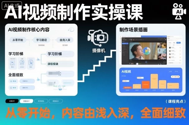 AI视频制作实操课,从零开始,内容由浅入深,全面细致 AI视频制作实操课,从零开始,内容由浅入深,全面细致