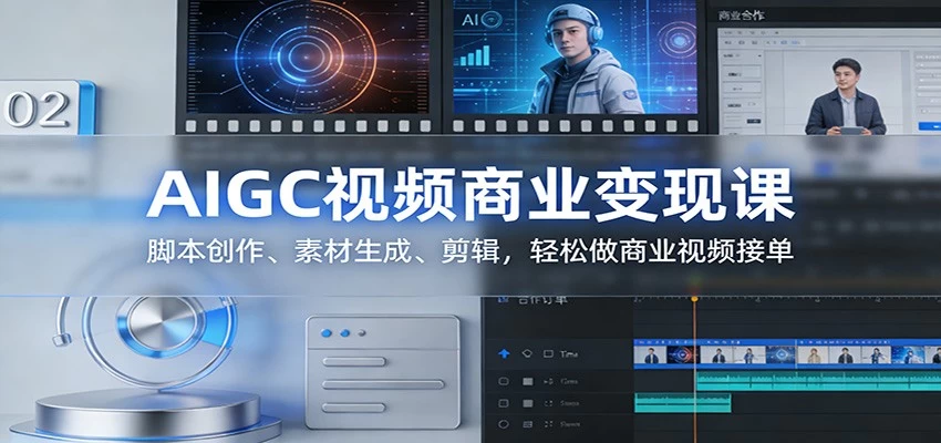 AIGC视频商业变现课：脚本创作、素材生成、剪辑，轻松做商业视频接单