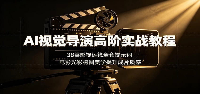 AI视觉导演高阶实战教程:38类影视运镜全套提示词,电影光影构图美学提升成片质感 AI视觉导演高阶实战教程:38类影视运镜全套提示词,电影光影构图美学提升成片质感