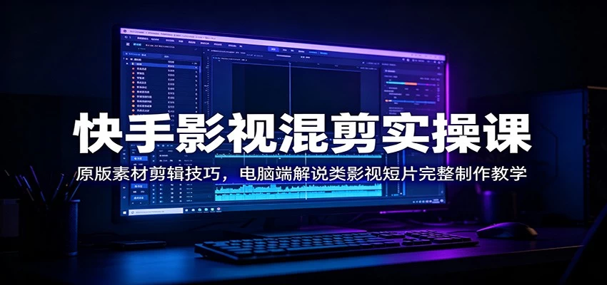 快手影视混剪实操课:原版素材剪辑技巧,电脑端解说类影视短片完整制作教学 快手影视混剪实操课:原版素材剪辑技巧,电脑端解说类影视短片完整制作教学