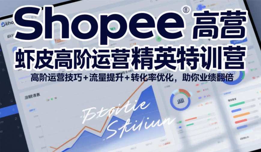 Shopee虾皮高阶运营精英特训营，高阶运营技巧+流量提升+转化率优化，助你业绩翻倍