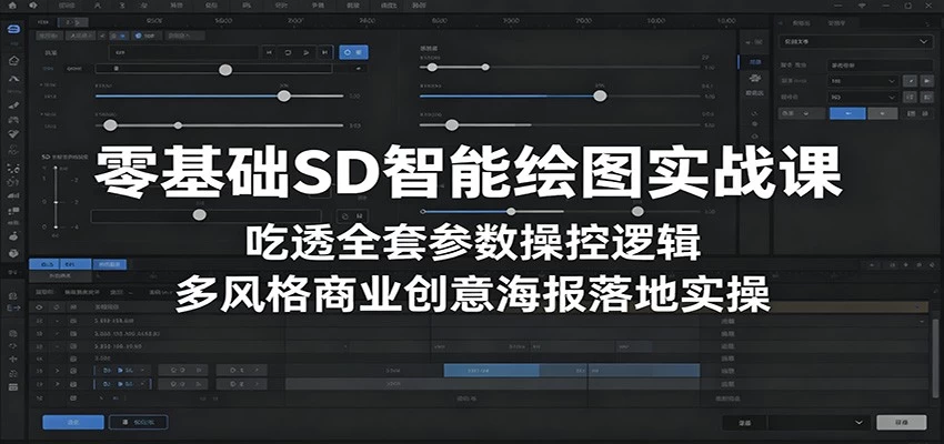 零基础SD智能绘图实战课:吃透全套参数操控逻辑,多风格商业创意海报落地实操 零基础SD智能绘图实战课:吃透全套参数操控逻辑,多风格商业创意海报落地实操
