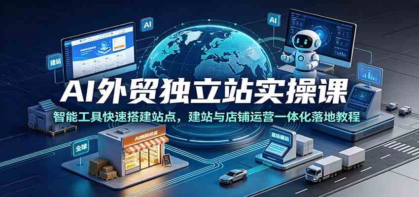 AI外贸独立站实操课:智能工具快速搭建站点,建站与店铺运营一体化落地教程 AI外贸独立站实操课:智能工具快速搭建站点,建站与店铺运营一体化落地教程