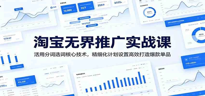 淘宝无界推广实战课：活用分词选词核心技术，精细化计划设置高效打造爆款单品