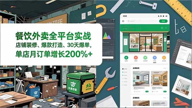 (16978期)餐饮外卖全平台实战,店铺装修、爆款打造、30天爆单,手把手教学,单店月订单增长200%+ (16978期)餐饮外卖全平台实战,店铺装修、爆款打造、30天爆单,手把手教学,单店月订单增长200%+