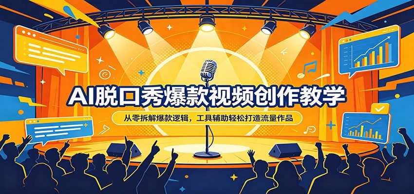 AI脱口秀爆款视频创作教学：从零拆解爆款逻辑，工具辅助轻松打造流量作品