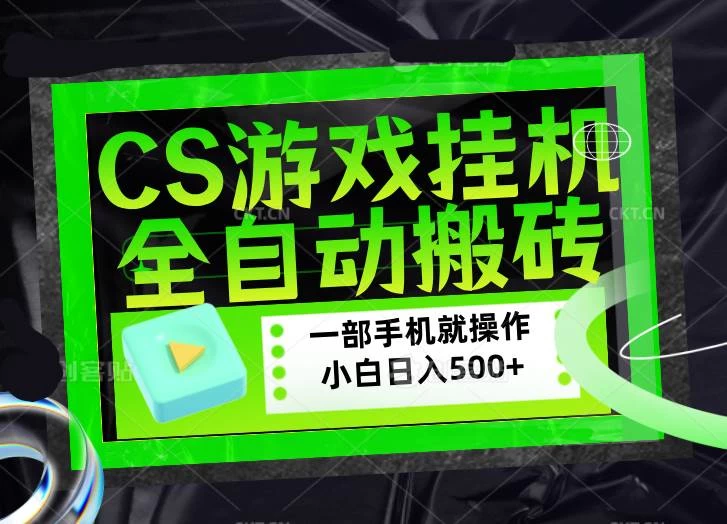 （17876期）CSGO游戏挂机捡漏搬砖，超稳定的项目，带领1000+小白实现日入500+，数据可视频验证