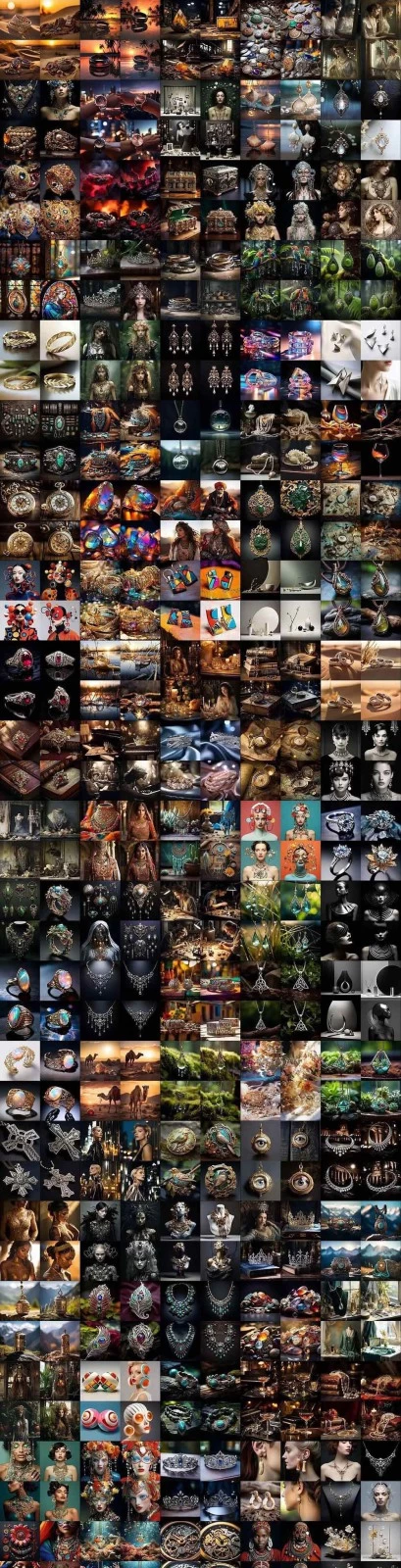 463个Midjourney珠宝摄影提示词：覆盖全品类珠宝，AI设计秒出专业效果