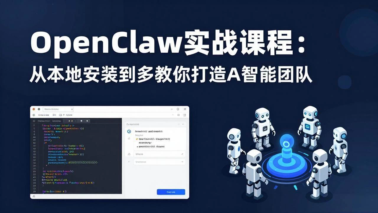 (17883期)OpenClaw实战课程:从本地安装到多Agent协同,手把手教你打造AI智能团队 (17883期)OpenClaw实战课程:从本地安装到多Agent协同,手把手教你打造AI智能团队