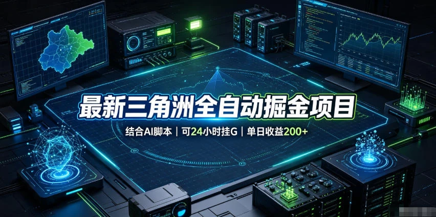 最新三角洲全自动掘金项目,结合AI脚本,可24小时挂G,单日收益200+【揭秘】 最新三角洲全自动掘金项目,结合AI脚本,可24小时挂G,单日收益200+【揭秘】