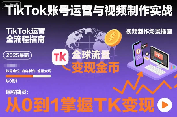 2025最新TikTok账号运营与视频制作实战全流程,从0到1掌握TK变现(含11月最新TK搬运技术) 2025最新TikTok账号运营与视频制作实战全流程,从0到1掌握TK变现(含11月最新TK搬运技术)