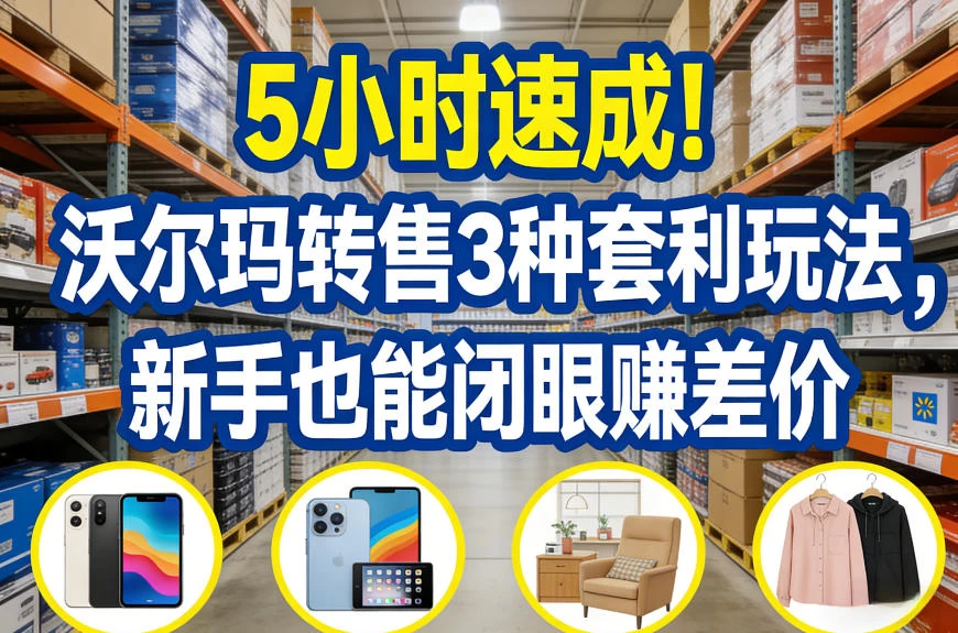 5小时速成!沃尔玛转售3种套利玩法,新手也能闭眼賺差价 5小时速成!沃尔玛转售3种套利玩法,新手也能闭眼賺差价