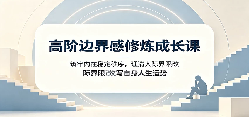 高阶边界感修炼成长课:筑牢内在稳定秩序,理清人际界限改写自身人生运势 高阶边界感修炼成长课:筑牢内在稳定秩序,理清人际界限改写自身人生运势