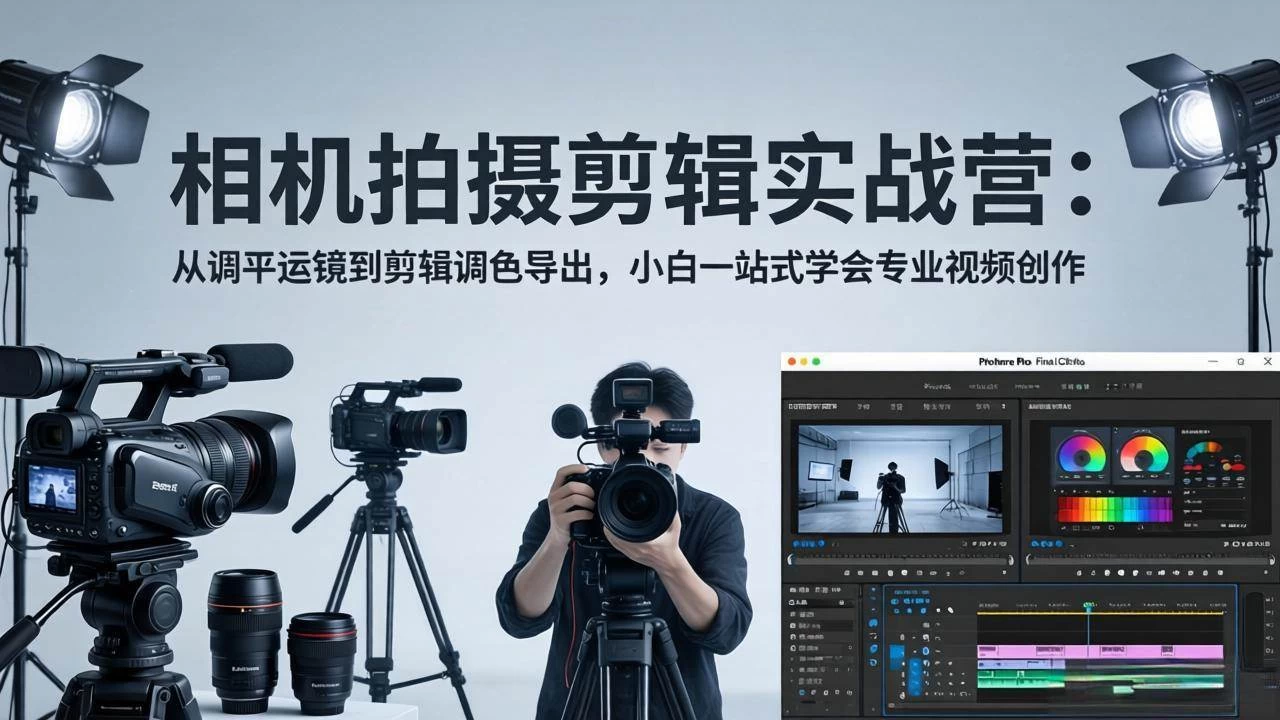 (18002期)相机拍摄剪辑实战营:从调平运镜到剪辑调色导出,小白一站式学会专业视频创作 (18002期)相机拍摄剪辑实战营:从调平运镜到剪辑调色导出,小白一站式学会专业视频创作