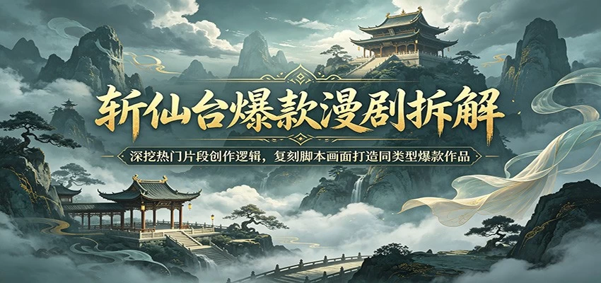 斩仙台爆款漫剧拆解：深挖热门片段创作逻辑，复刻脚本画面打造同类型爆款作品