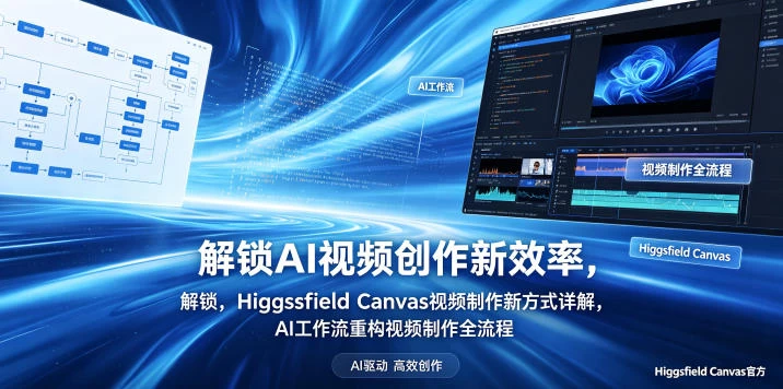 解锁AI视频创作新效率，Higgsfield Canvas视频制作新方式详解，AI工作流重构视频制作全流程
