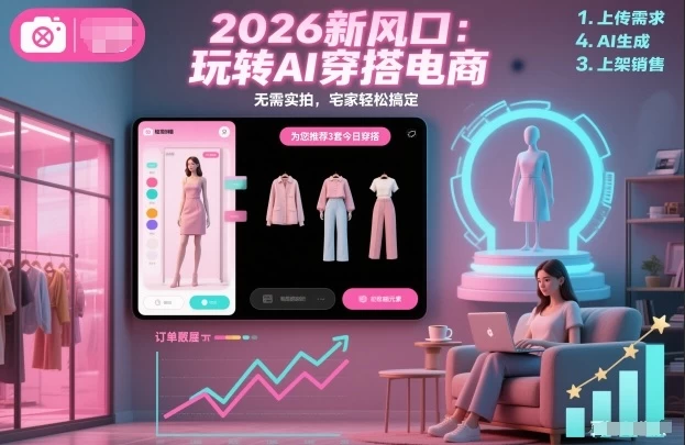 2026新风口：玩转AI穿搭电商，无需实拍，宅家轻松搞定
