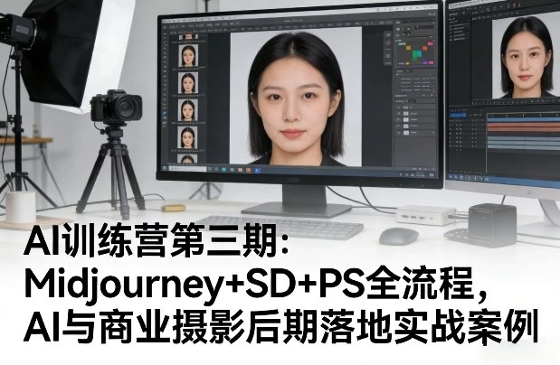 AI训练营第三期:Midjourney+SD+PS全流程,AI与商业摄影后期落地实战案例 AI训练营第三期:Midjourney+SD+PS全流程,AI与商业摄影后期落地实战案例