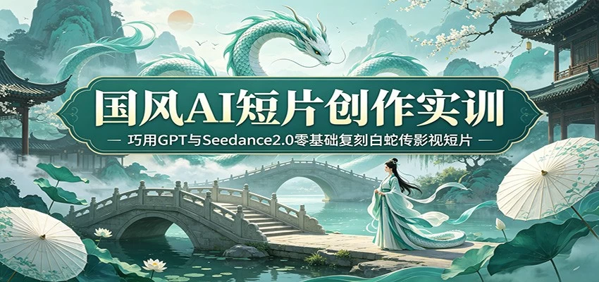 国风AI短片创作实训:巧用GPT与Seedance2.0零基础复刻白蛇传影视短片 国风AI短片创作实训:巧用GPT与Seedance2.0零基础复刻白蛇传影视短片